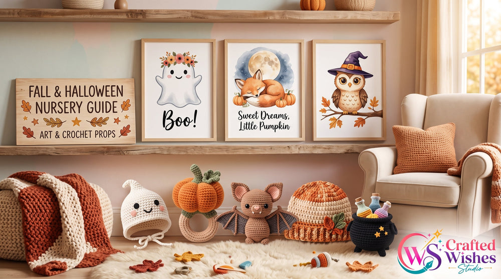 Nursery Wall Art & Crochet Baby Props