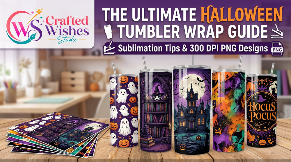Ultimate Halloween Tumbler Wrap Guide: Sublimation Tips & 300 DPI PNG Designs