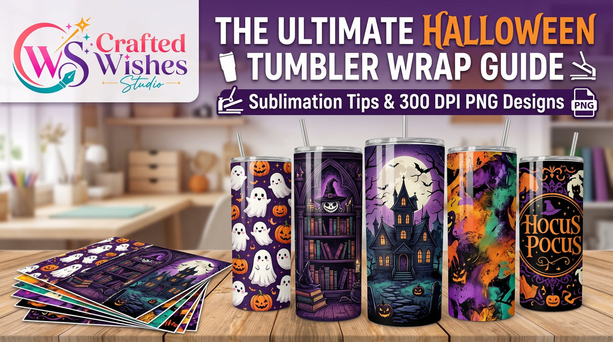Ultimate Halloween Tumbler Wrap Guide: Sublimation Tips & 300 DPI PNG Designs