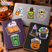 25 Halloween Sticker PNG Bundle | Cute Spooky Printable Digital Stickers