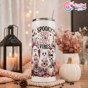 25 Halloween Tumbler Wrap PNG Bundle, 20oz Skinny Sublimation Designs, Spooky Fall Digital Download