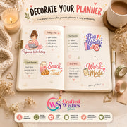48 Cute Work Planner Stickers PNG Bundle | Digital Planner Stickers for GoodNotes, iPad & Journaling
