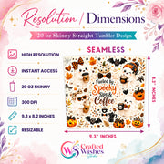 Halloween Ghost Coffee Tumbler Wrap PNG, 20oz Skinny Tumbler Sublimation Design, Spooky Coffee Digital Download