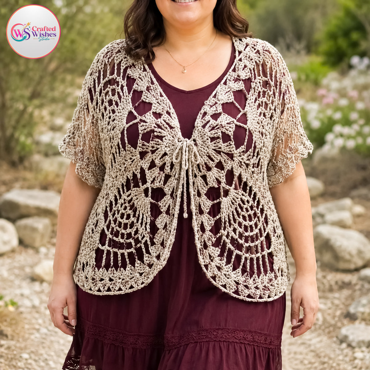Handmade Crochet Butterfly Cardigan | Boho Lace Cover-Up