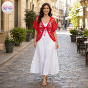 Handmade Crochet Butterfly Cardigan | Boho Lace Cover-Up