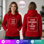 Custom Logo Unisex Hoodie | Personalized Business & Team Hoodie | Bulk Custom Printed Hoodies