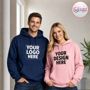 Custom Logo Unisex Hoodie | Personalized Business & Team Hoodie | Bulk Custom Printed Hoodies