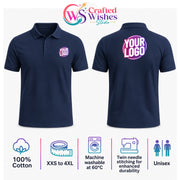 Custom Logo Polo Shirt | Unisex 100% Cotton Business Uniform & Workwear Polo