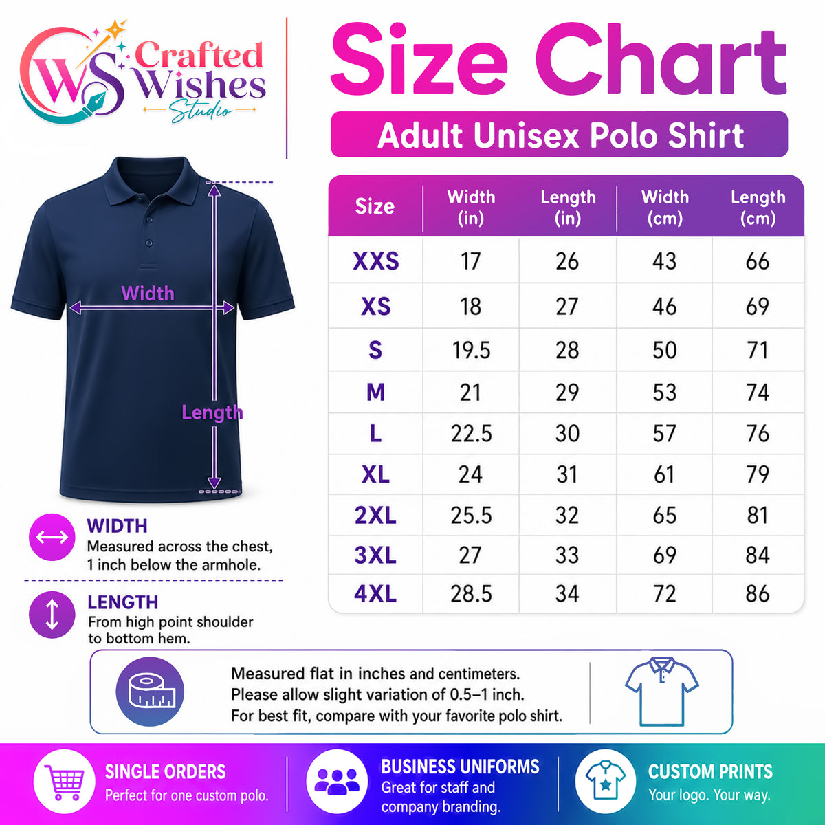 Custom Logo Polo Shirt | Unisex 100% Cotton Business Uniform & Workwear Polo