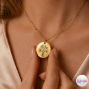 Personalized Birth Flower Necklace | Custom Family Bouquet & Birthstone Gift for Mom