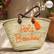 Personalized Embroidered Straw Tote Bag | Custom Name Beach & Bridesmaid Bag