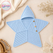 Crochet Baby Star Cocoon | Handmade Hooded Newborn Wrap